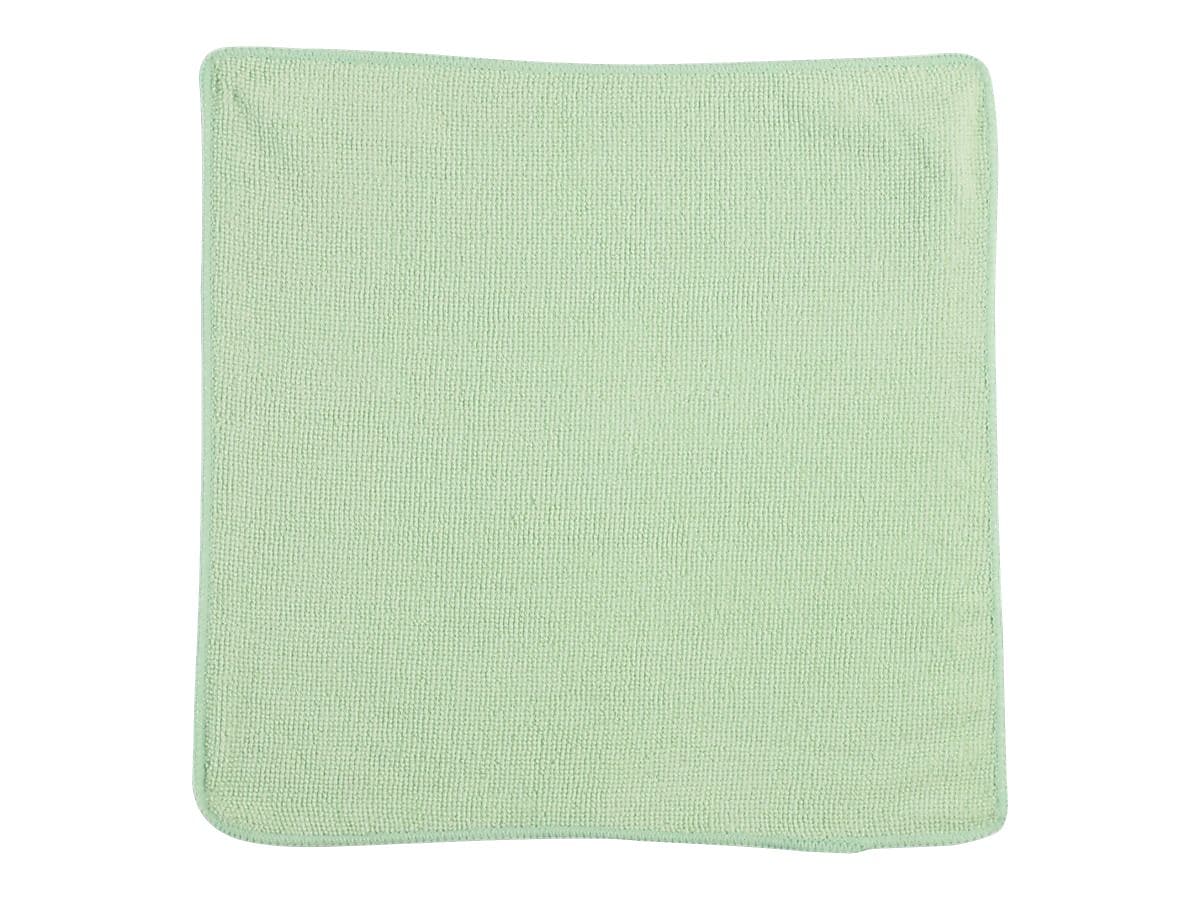 Rubbermaid Microfiber Cleaning Rags, 12" x 12", Green, 24 Rags/Pack