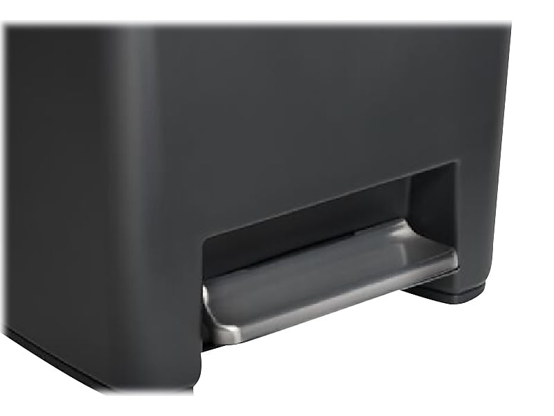 Rubbermaid Premier Series III Indoor Step-On Trash Can with Lid, 12.4 Gallon, Black