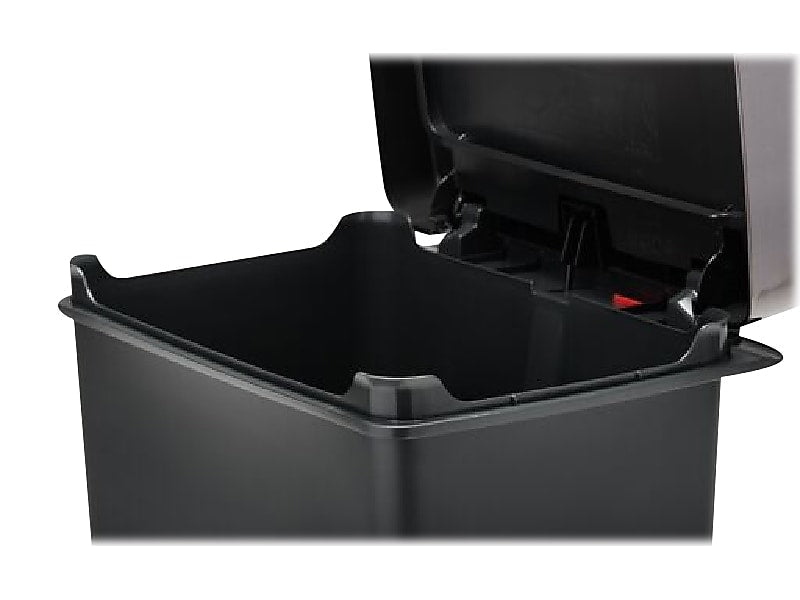 Rubbermaid Premier Series III Indoor Step-On Trash Can with Lid, 12.4 Gallon, Black