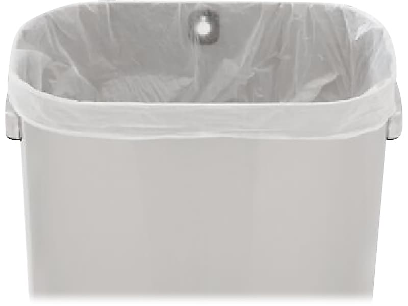 Rubbermaid Refine Stainless Steel Indoor Trash Can with Open Lid, 15 Gallon, Silver