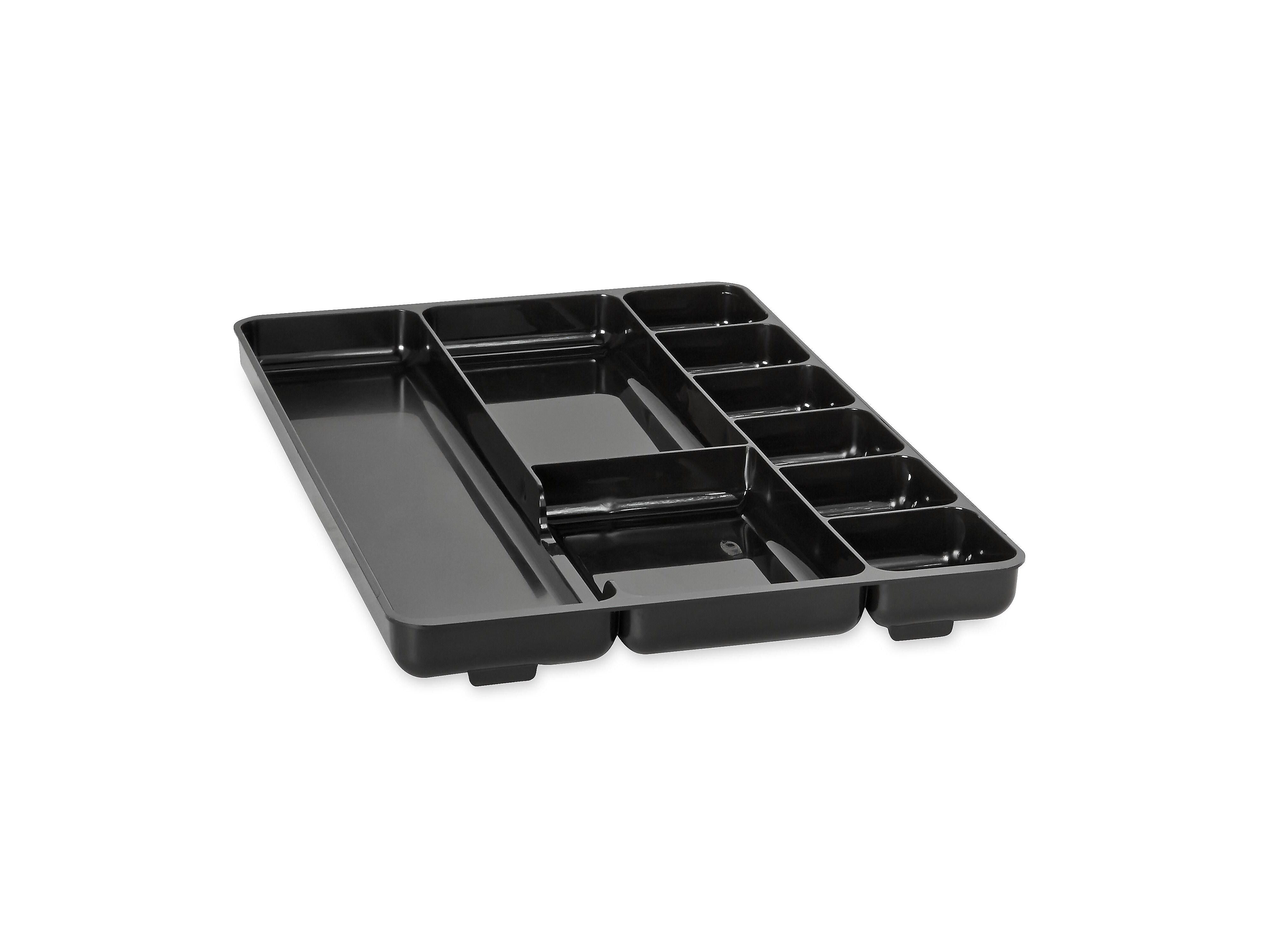 Rubbermaid Regeneration 9 Compartment Plastic Accessory Tray, Black