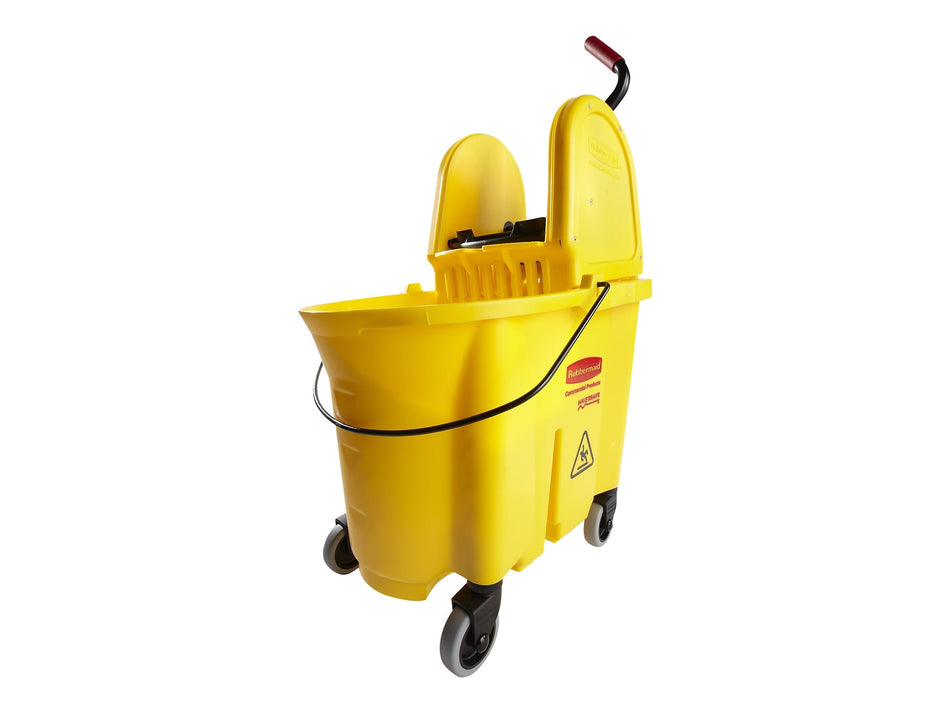 Rubbermaid Tandem Bucket & Side-Press Wringer, 31 qt. , Yellow