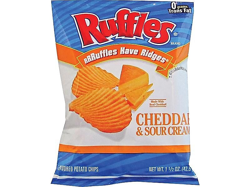 Ruffles Cheddar & Sour Cream Potato Chips, 1.5 oz., 64/Carton