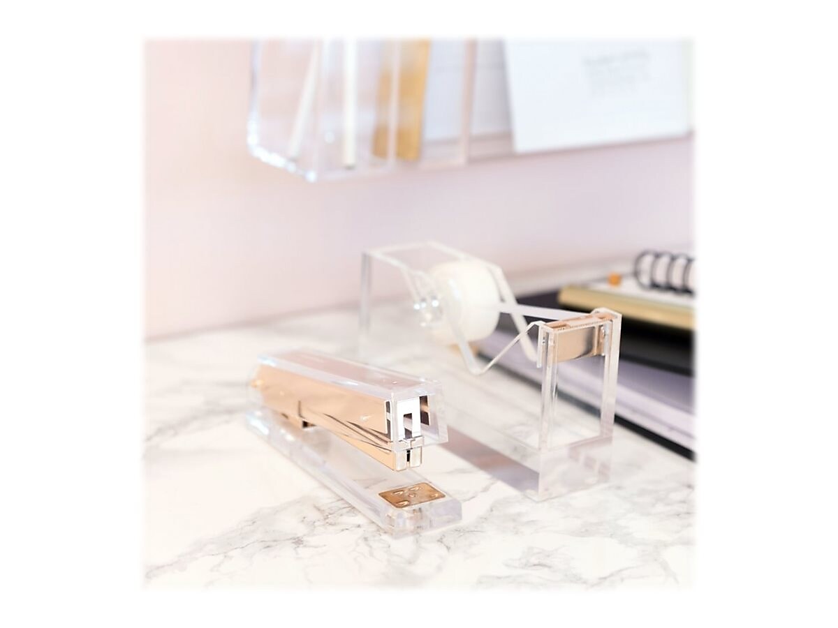 Russell+Hazel Desktop Dispenser, Clear/Gold