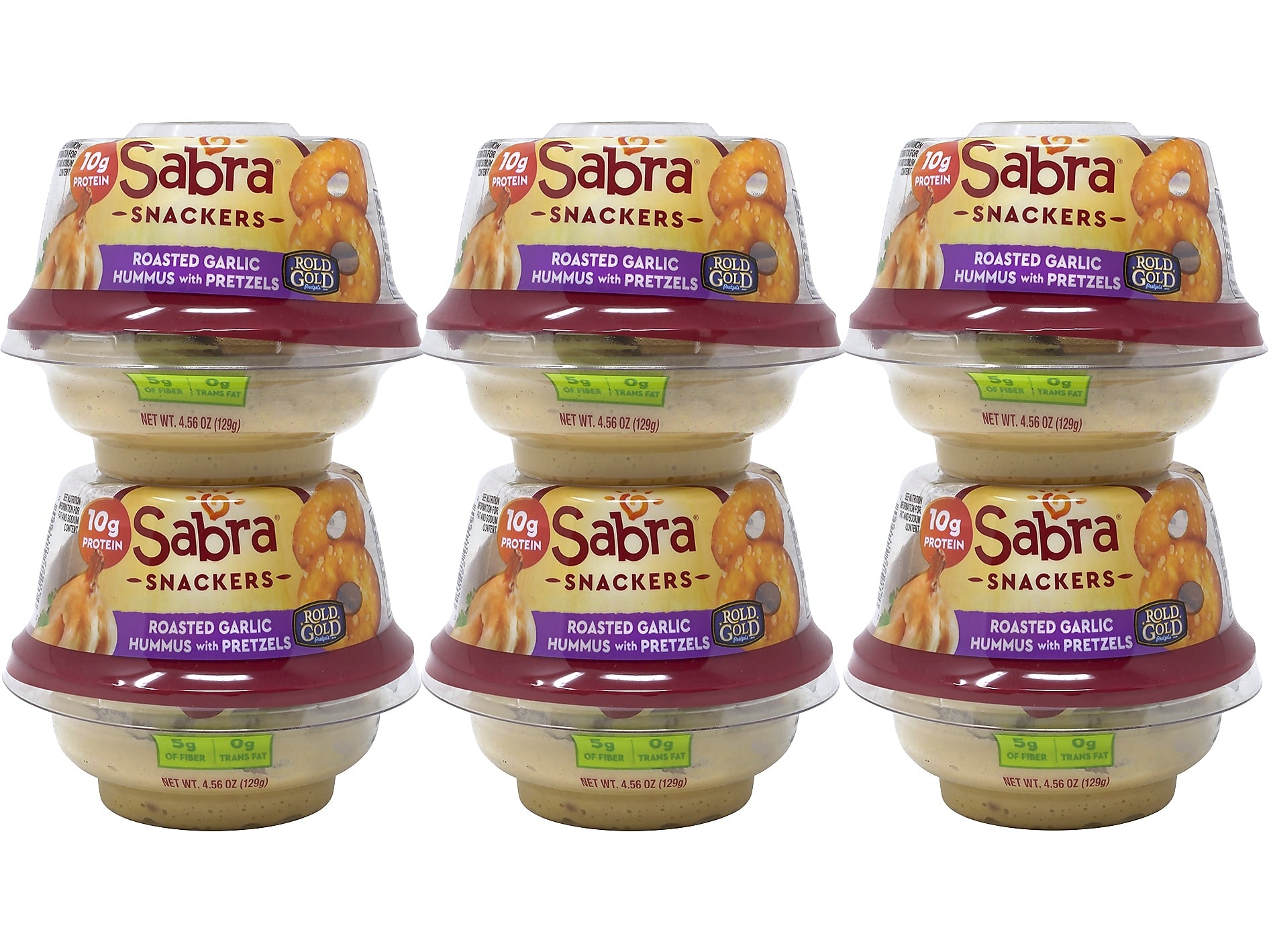 Sabra Classic Hummus with Pretzels, 4.56 Oz., 6/Pack