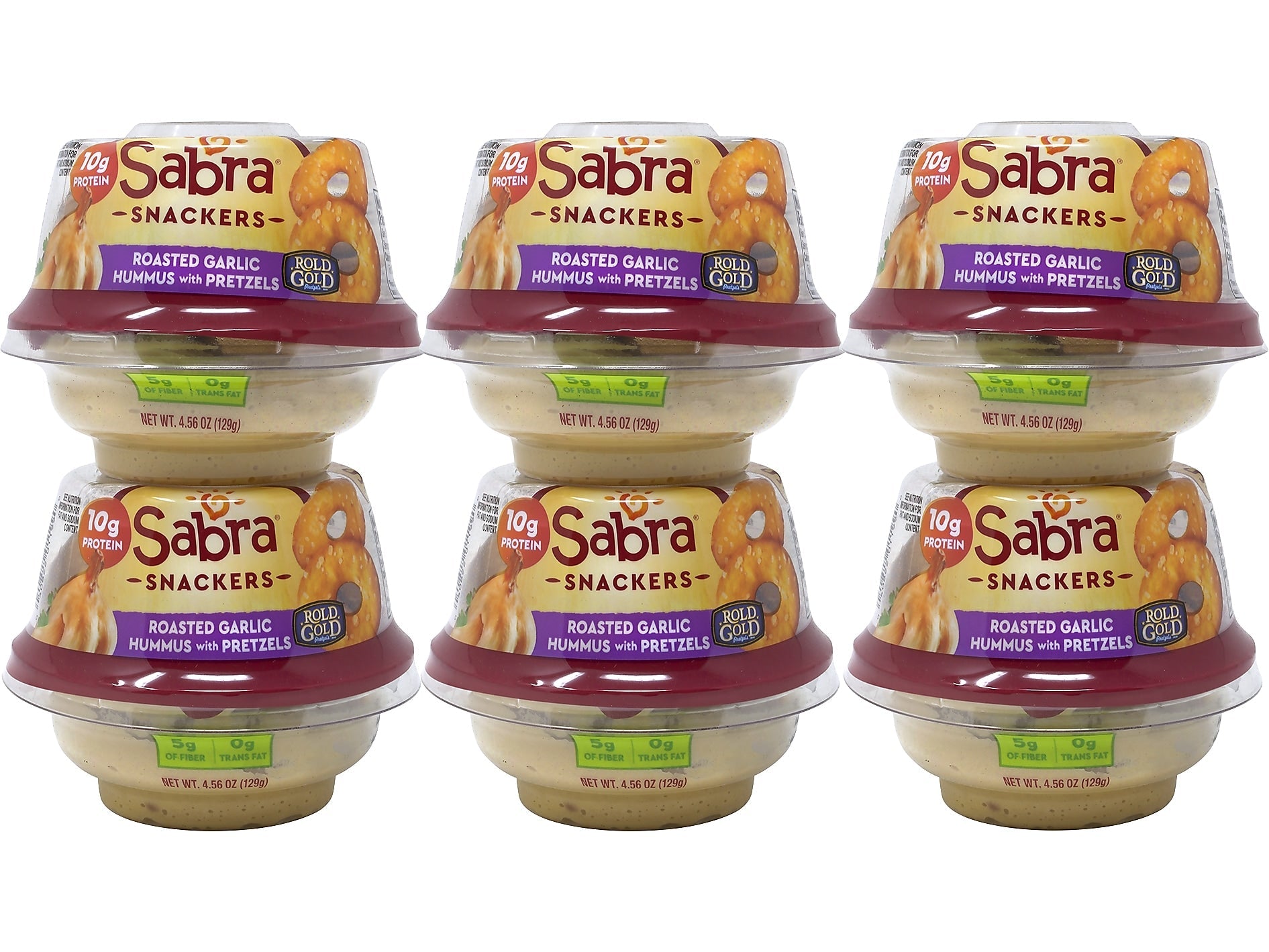 Sabra Classic Hummus with Pretzels, 4.56 Oz., 6/Pack