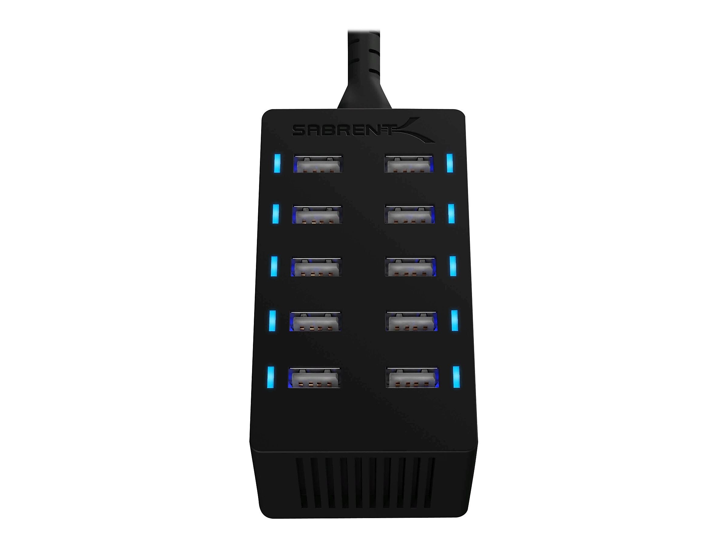 Sabrent 10-Port Desktop Smart USB Rapid Charger