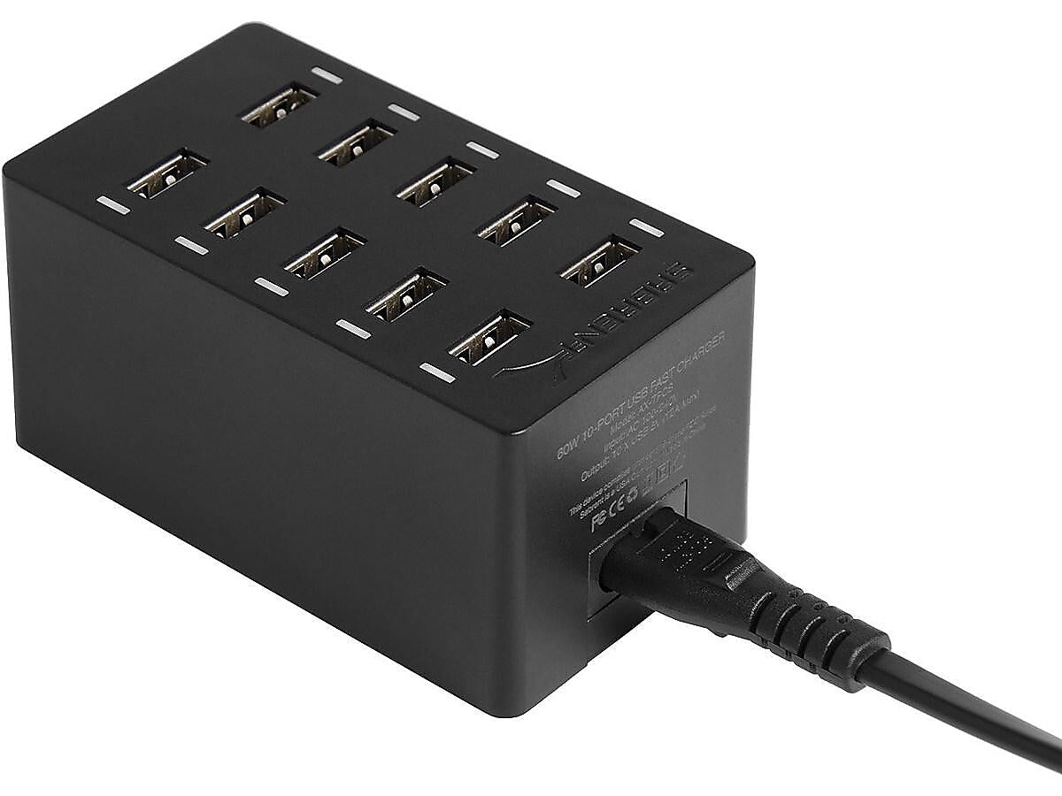 Sabrent 10-Port Desktop Smart USB Rapid Charger