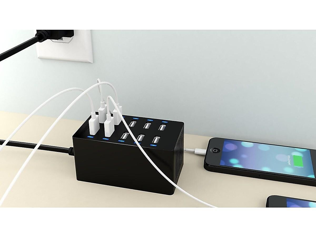 Sabrent 10-Port Desktop Smart USB Rapid Charger