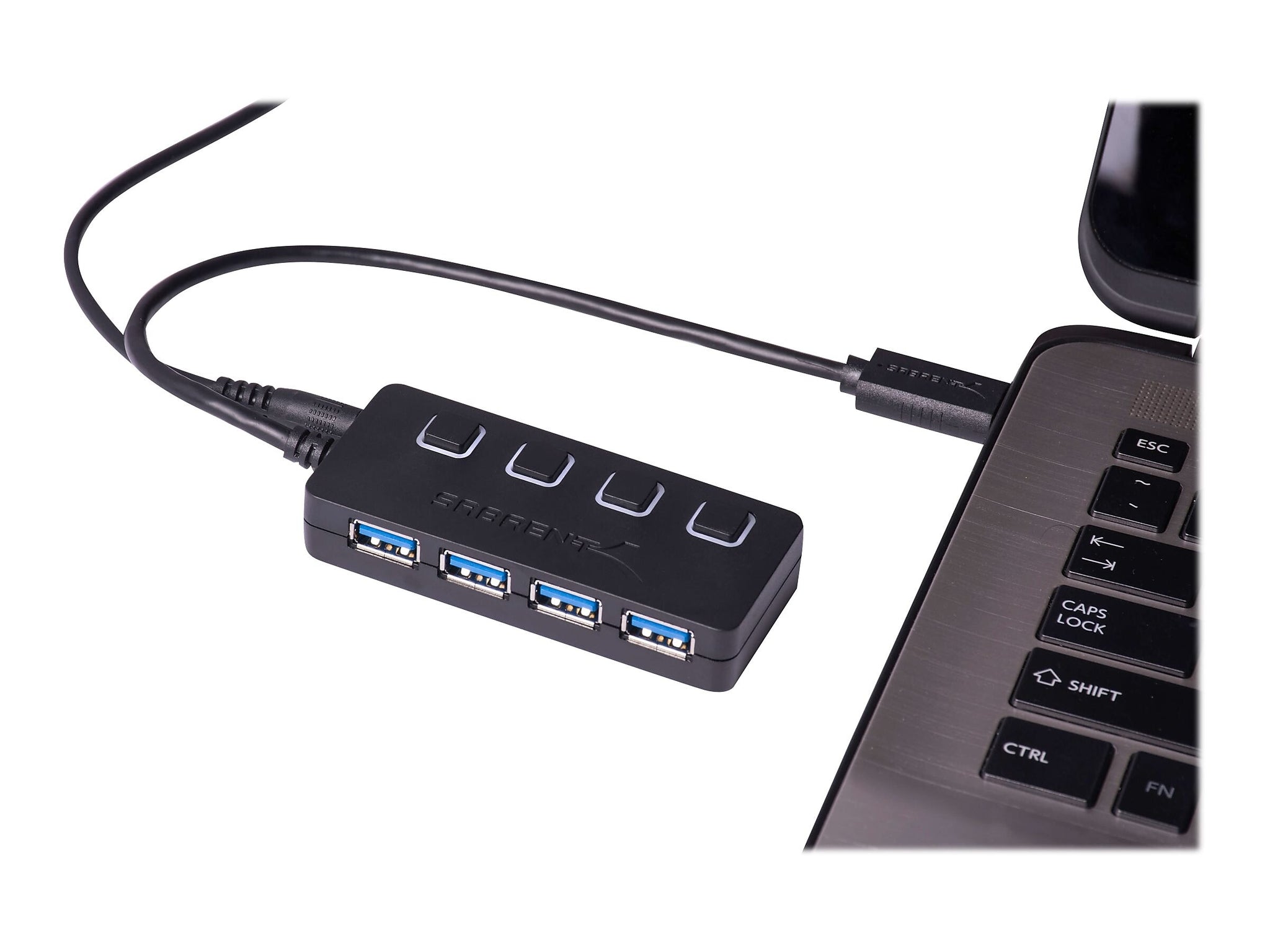 Sabrent 4-Port USB 3.0 Hub, Black