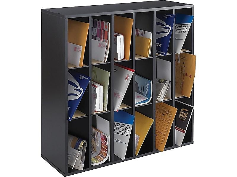 Safco 18-Compartment Mail Sorters, 33.75