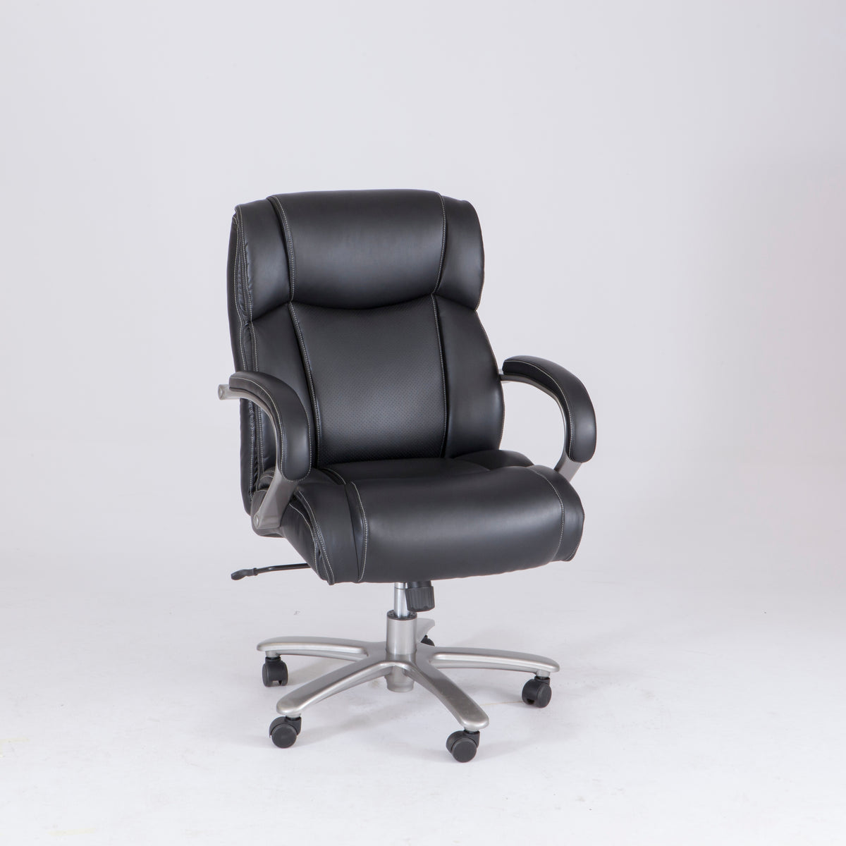 Safco 3500 Series Ergonomic Leather Executive Big & Tall Chair, 400 lb. Capacity, Black