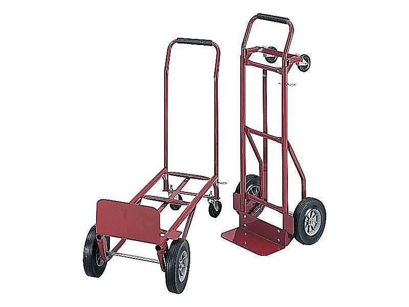 Safco Convertible Heavy-Duty Hand Truck, 600 lbs., Red