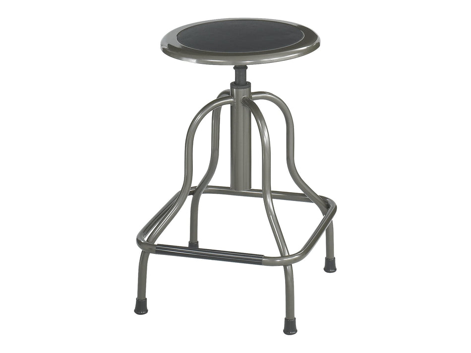 Safco Diesel Recycled Leather Backless Stool, Pewter