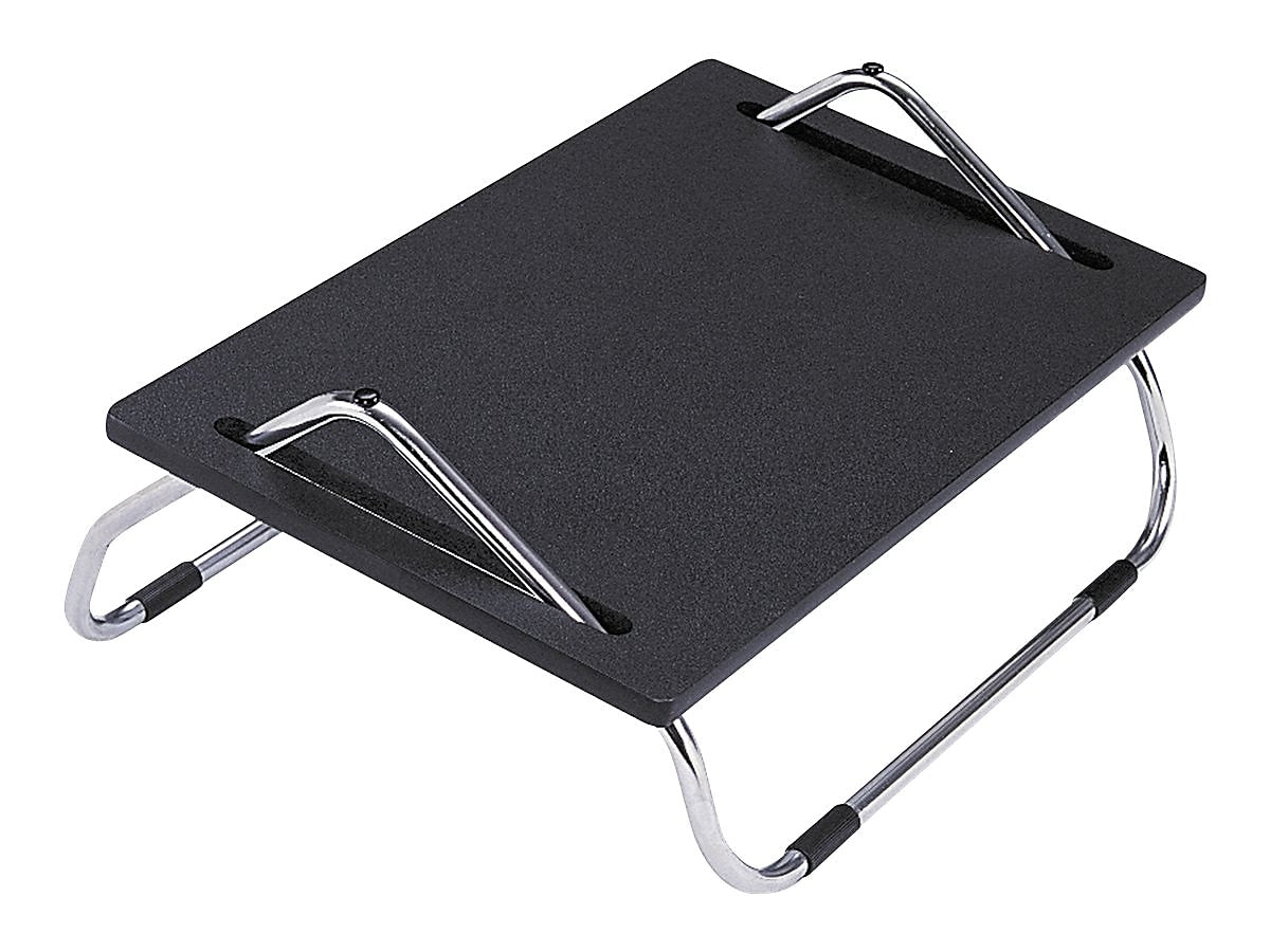 Safco Ergo-Comfort Footrests, Black/Silver