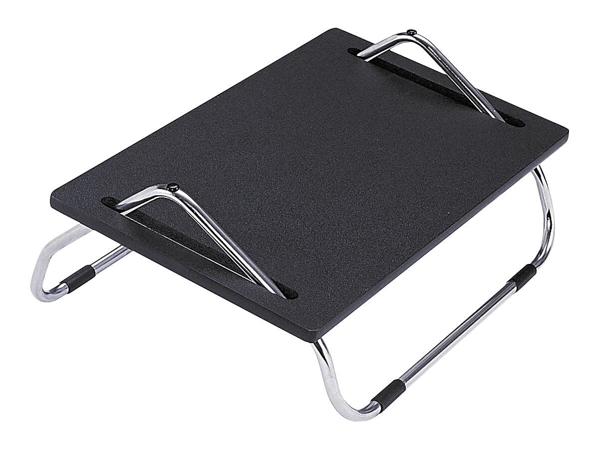 Safco Ergo-Comfort Footrests, Black/Silver