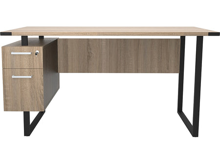 Safco Mirella SOHO 62"W Desk with Built-In Pedestal, Sand Dune