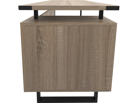 Safco Mirella SOHO 62"W Desk with Built-In Pedestal, Sand Dune