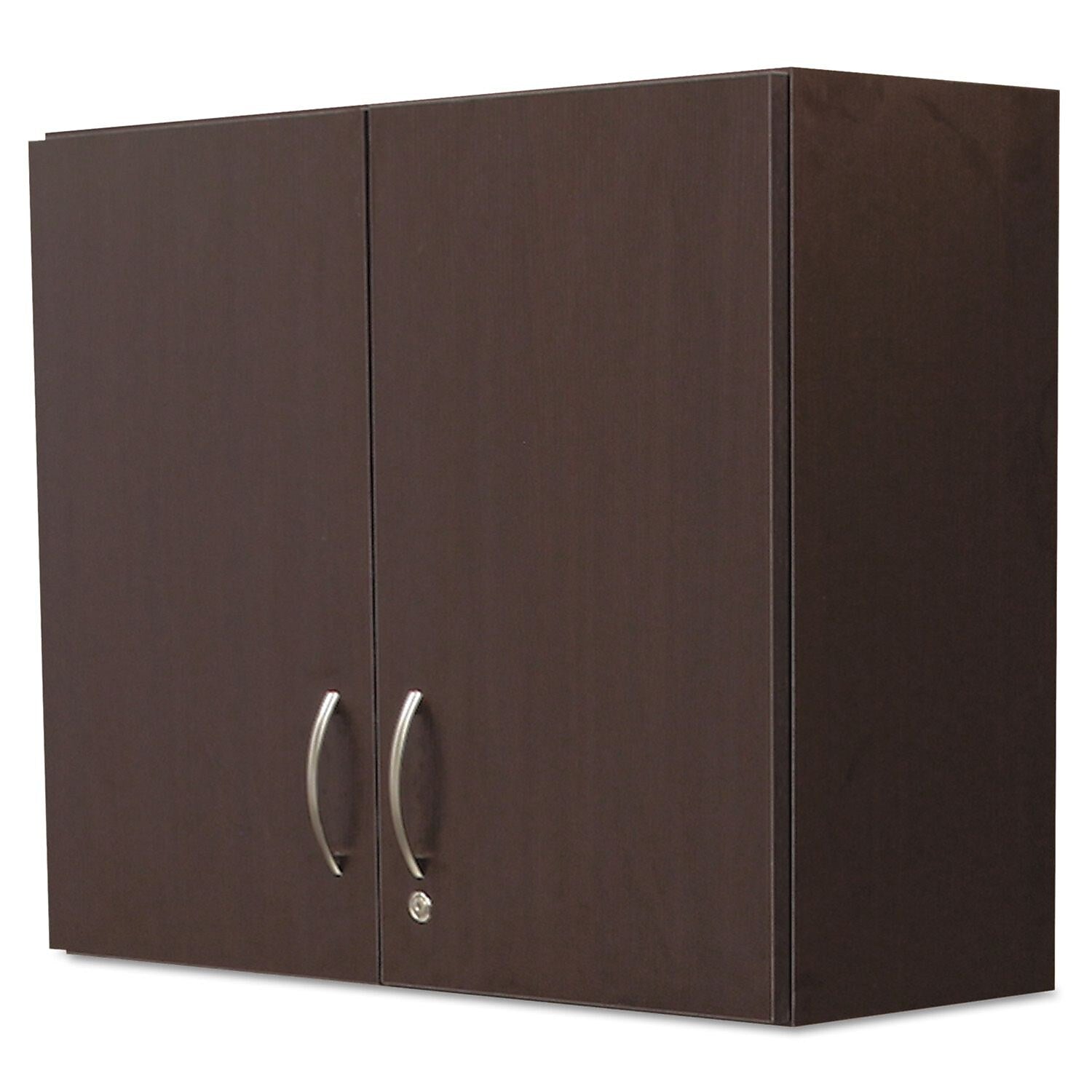 Safco® Modular Break Room Breakroom Wall Cabinet, Asian Night/Black, 30