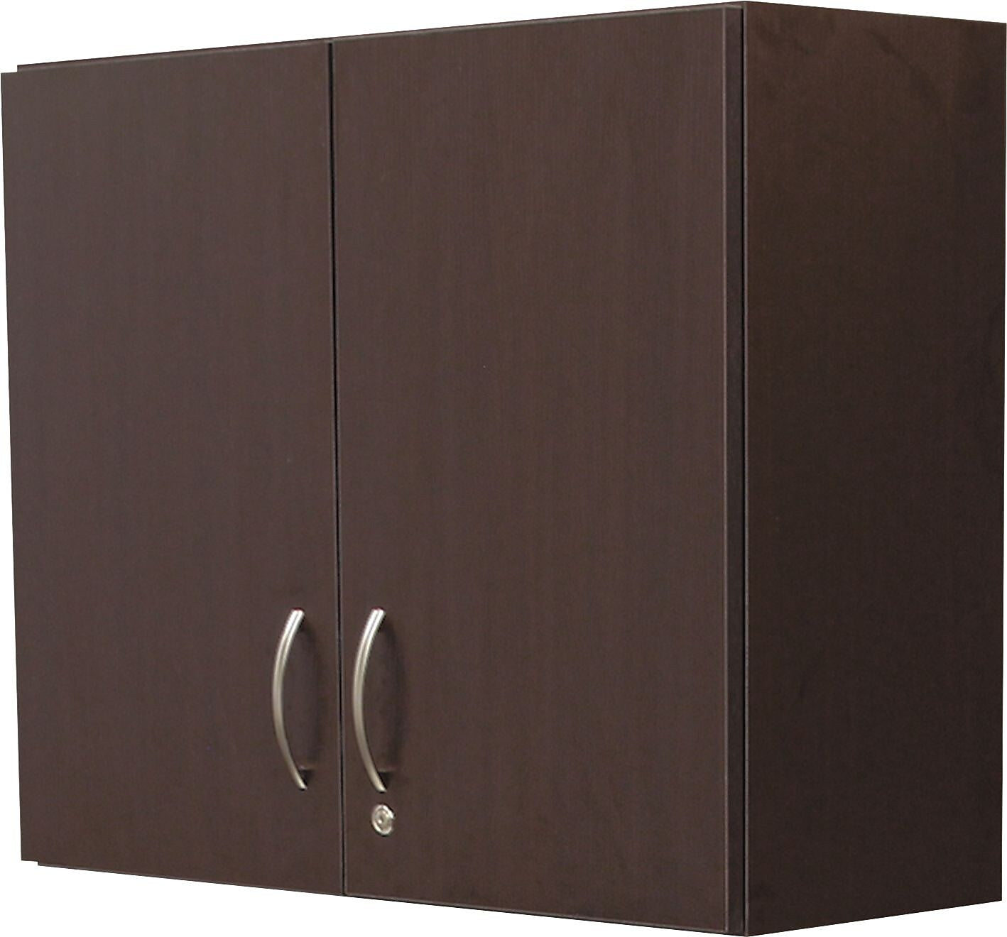 Safco® Modular Break Room Breakroom Wall Cabinet, Asian Night/Black, 30