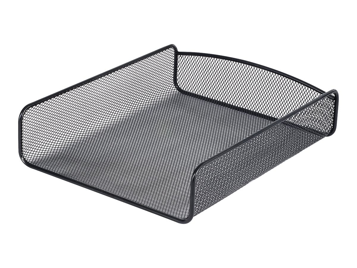 Safco Onyx Front Loading Letter Tray, Black Steel Mesh