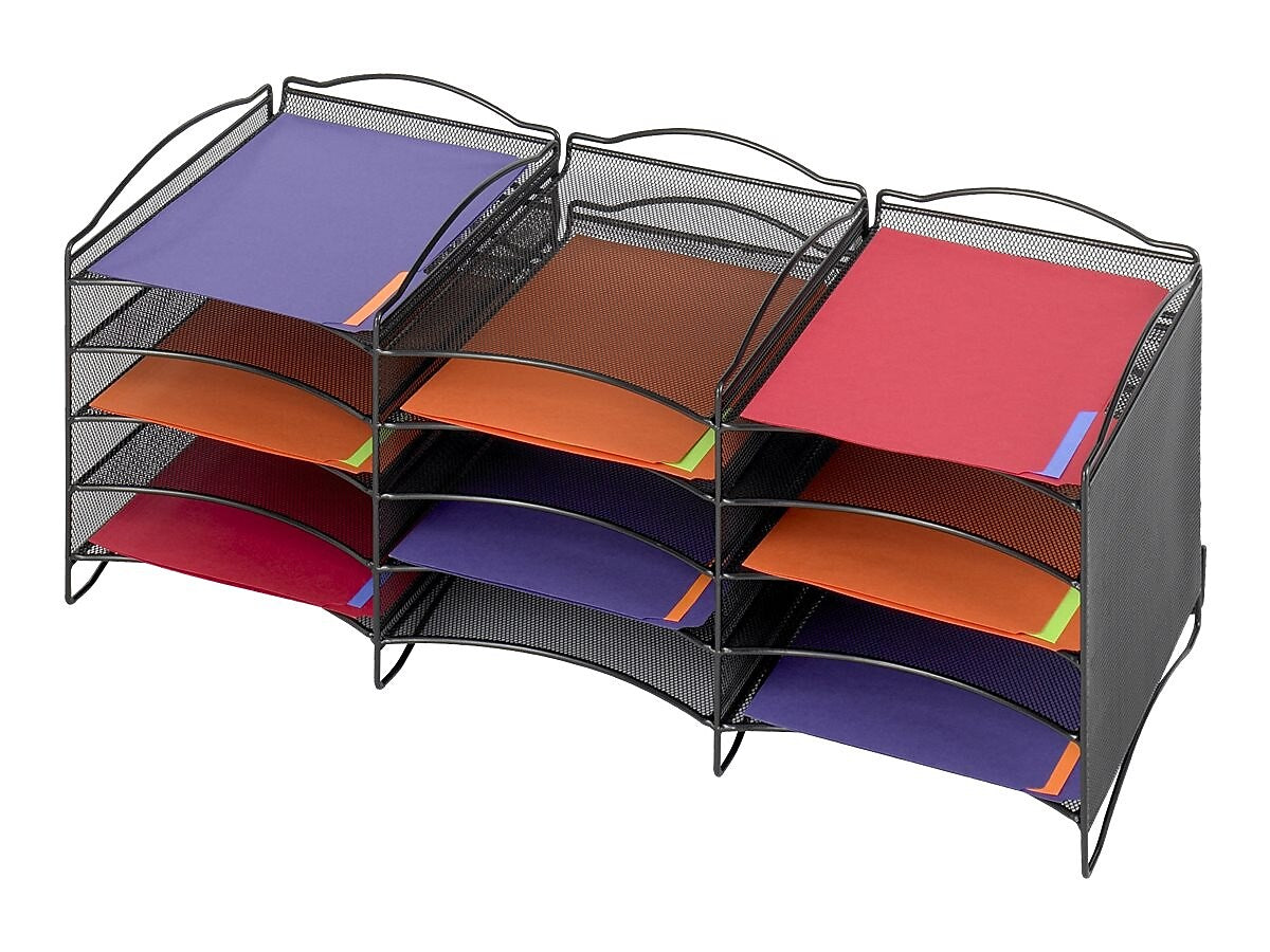 Safco Onyx Steel File Organizer, Black