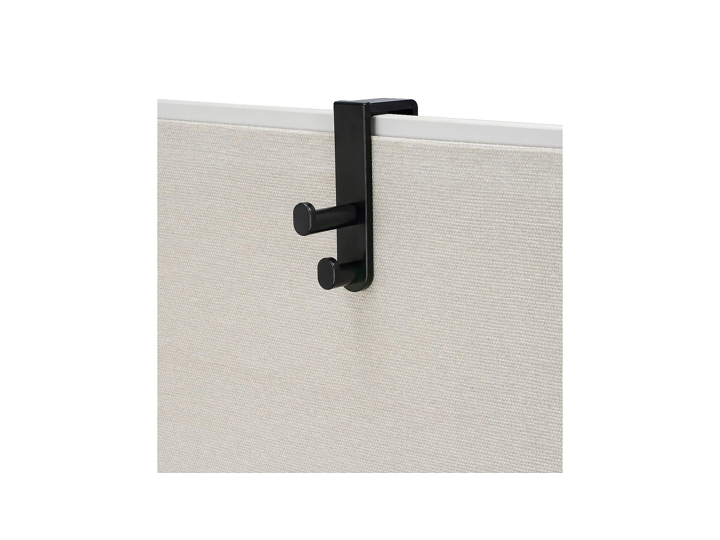 Safco Over-Panel Hook, Black, Plastic