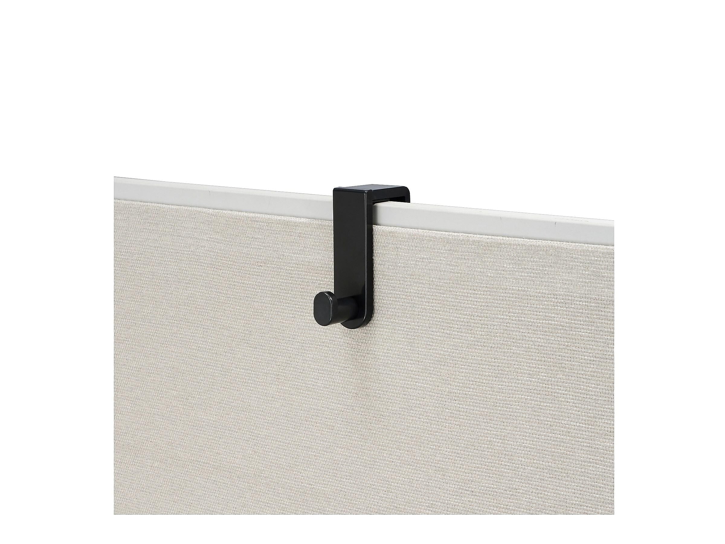 Safco Over-Panel Hook, Black, Plastic