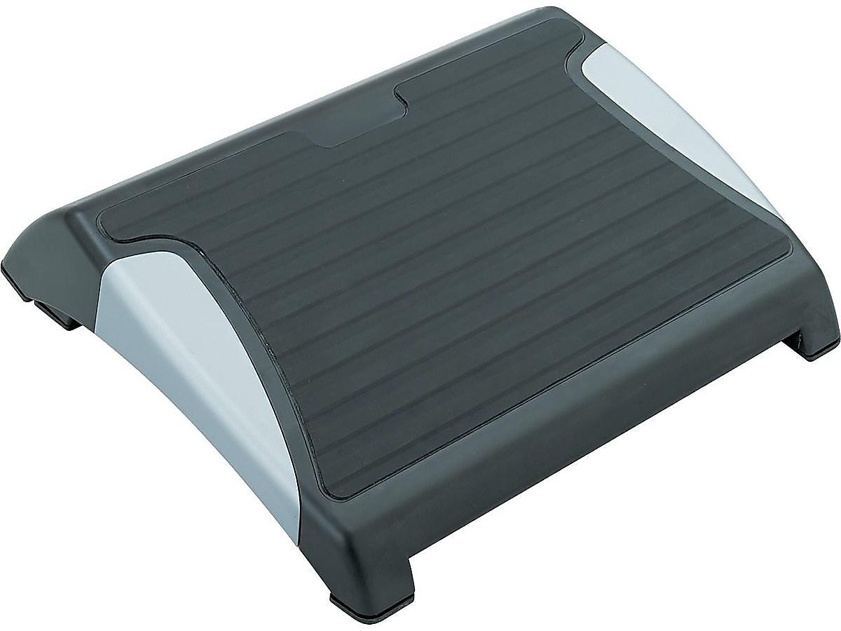 Safco RestEase Tilt Adjustable Footrests, Black/Silver