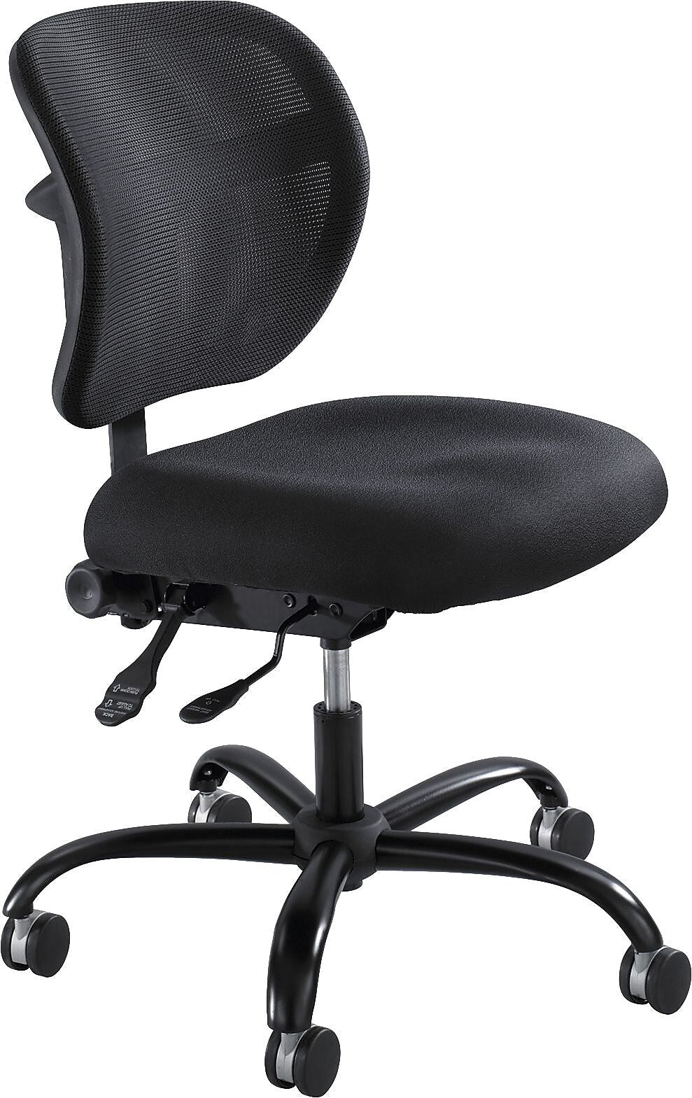 Safco Vue Ergonomic Mesh Computer & Desk Big & Tall Chair, 500 lb. Capacity, Black