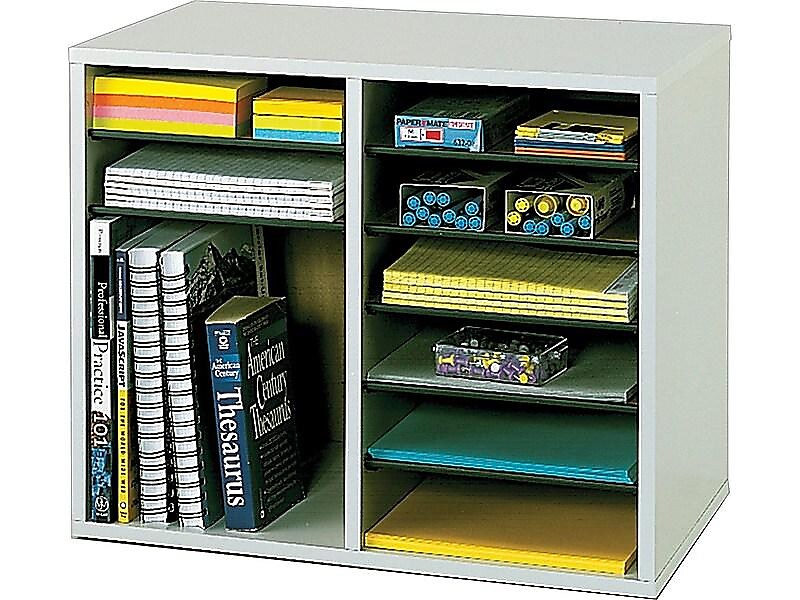 Safco Wood File Organizer, Gray