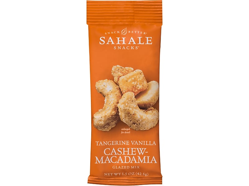 Sahale Snacks Cashew-Macadamia Glazed Snack Mix, Vanilla, 1.5 Oz., 18/Carton