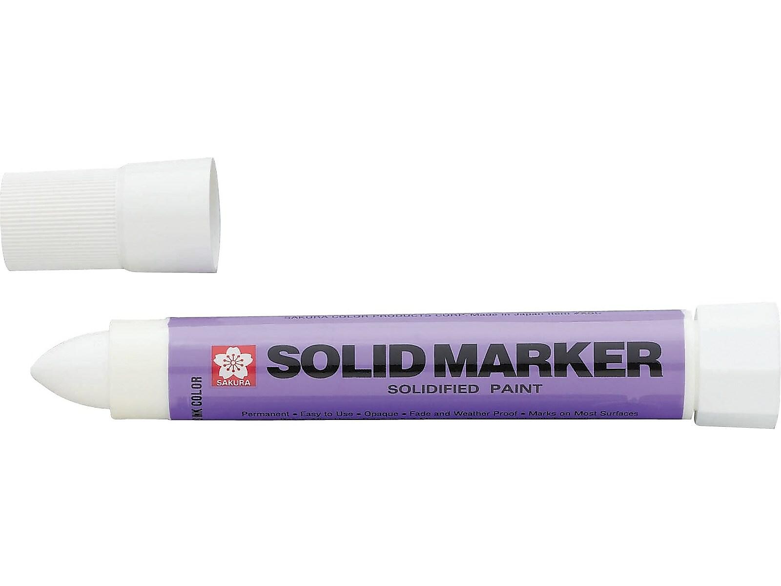 SAKURA Solid Permanent Markers, Bullet Point, White