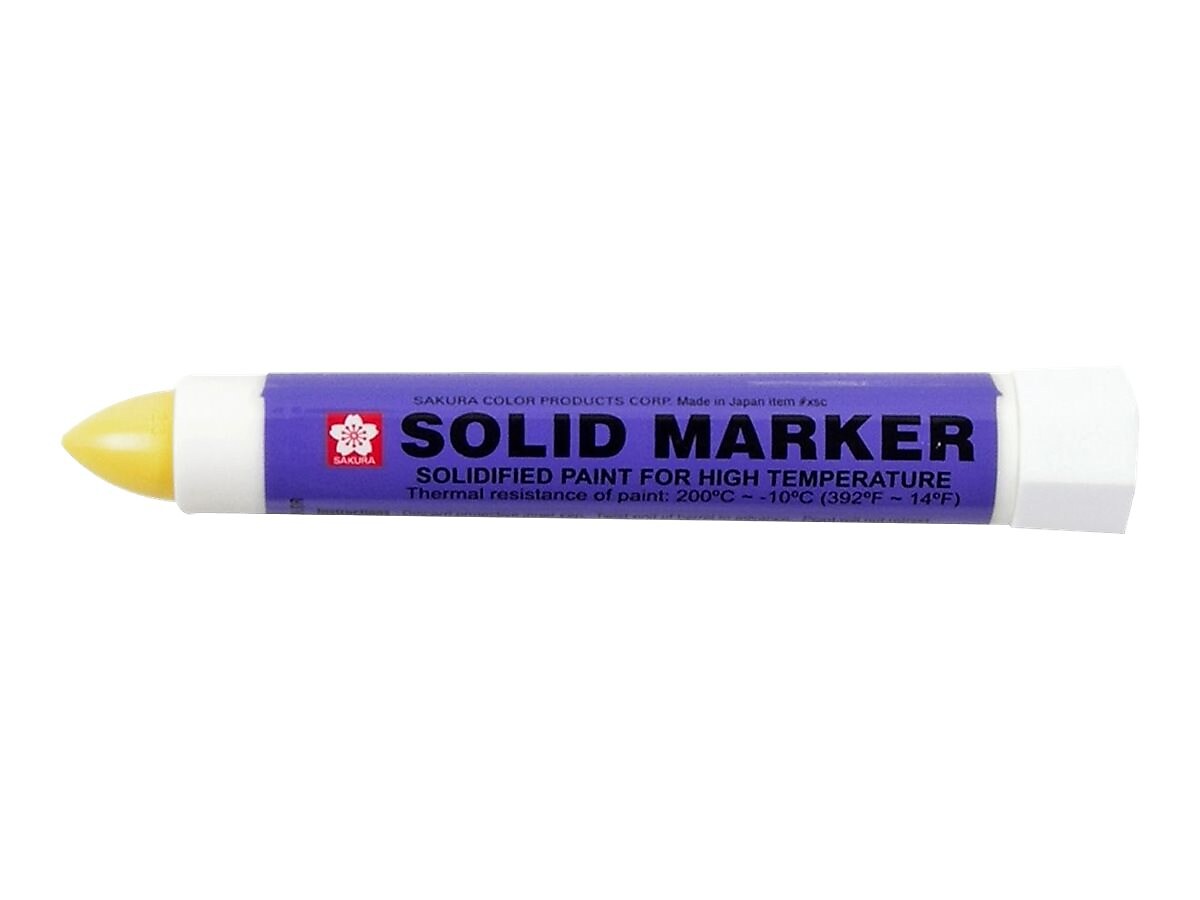 Sakura Solid Permanent Markers, Bullet Point, Yellow, Dozen
