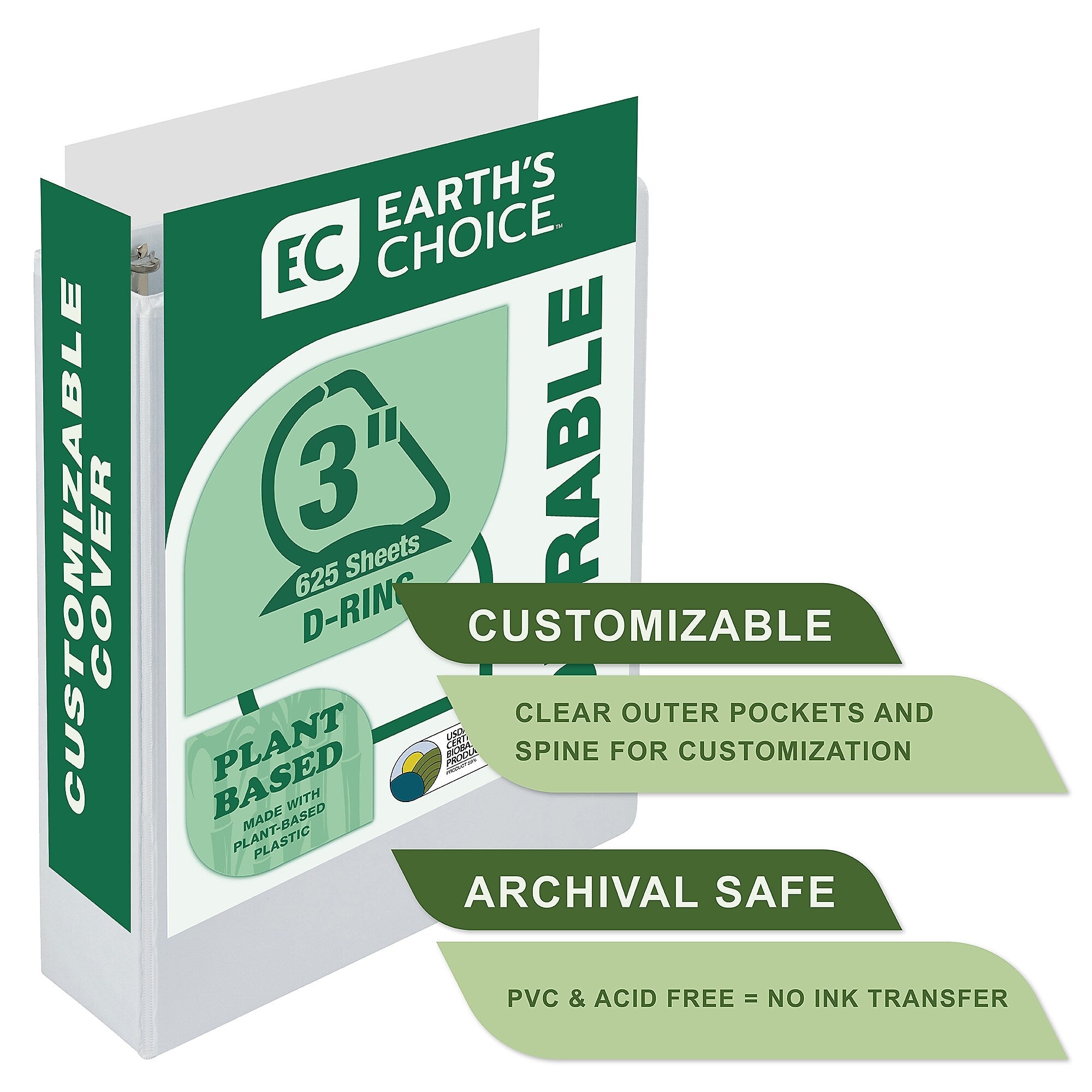 Samsill Earth's Choice Plant-Based Durable 3