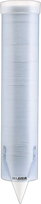 San Jamar Adjustable Frosted Water Cup Dispenser, Wall Mounted, Blue