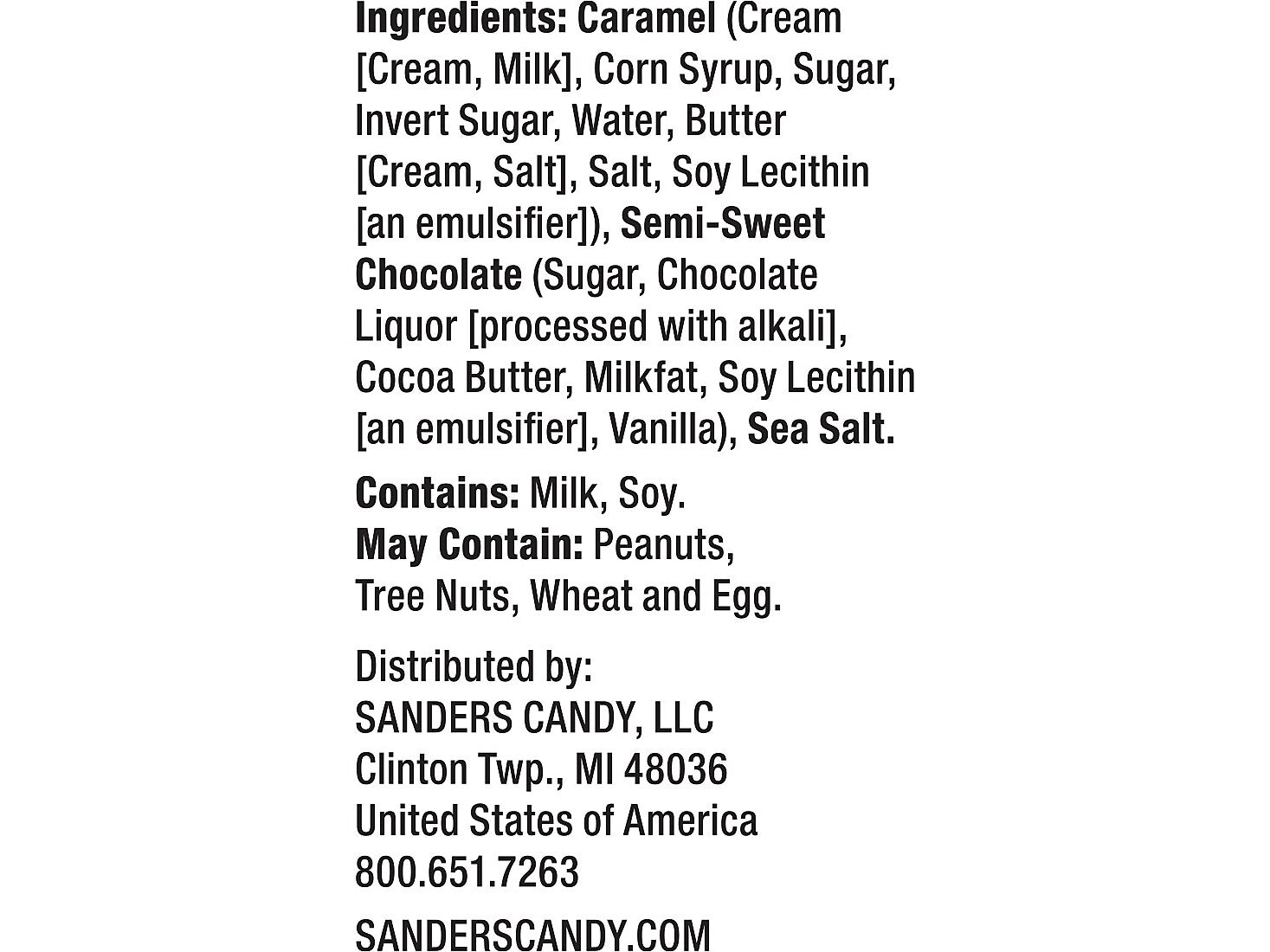 Sanders Small Batch Wonders Dark Chocolate Sea Salt Caramels, 18 Oz.