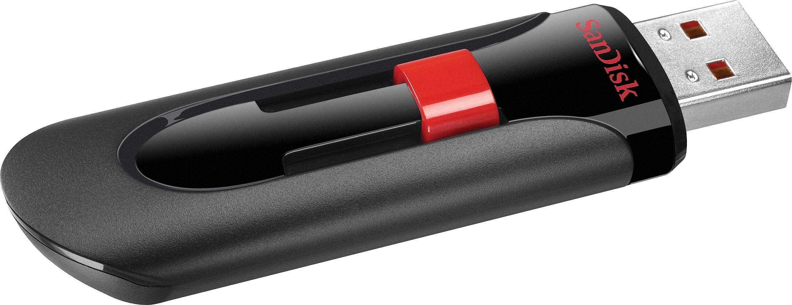 SanDisk Cruzer Glide 128GB USB 2.0 Type A Flash Drive, Black/Red