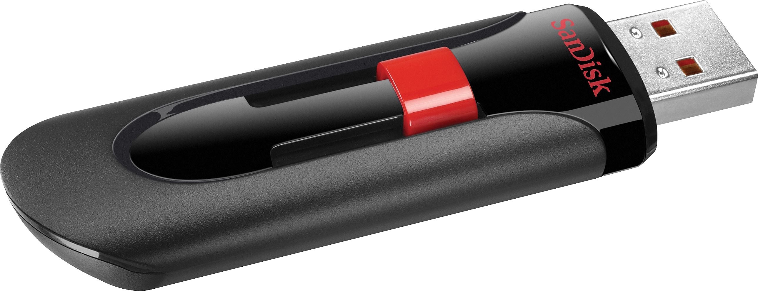 SanDisk Cruzer Glide 32GB USB 2.0 Type A Flash Drive, Black/Red