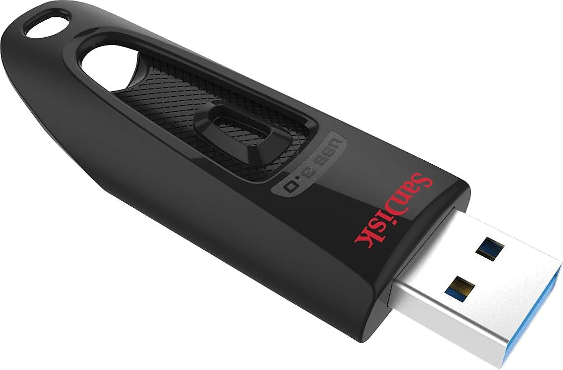 SanDisk Ultra 128GB USB 3.0 Type-A Flash Drive, Black
