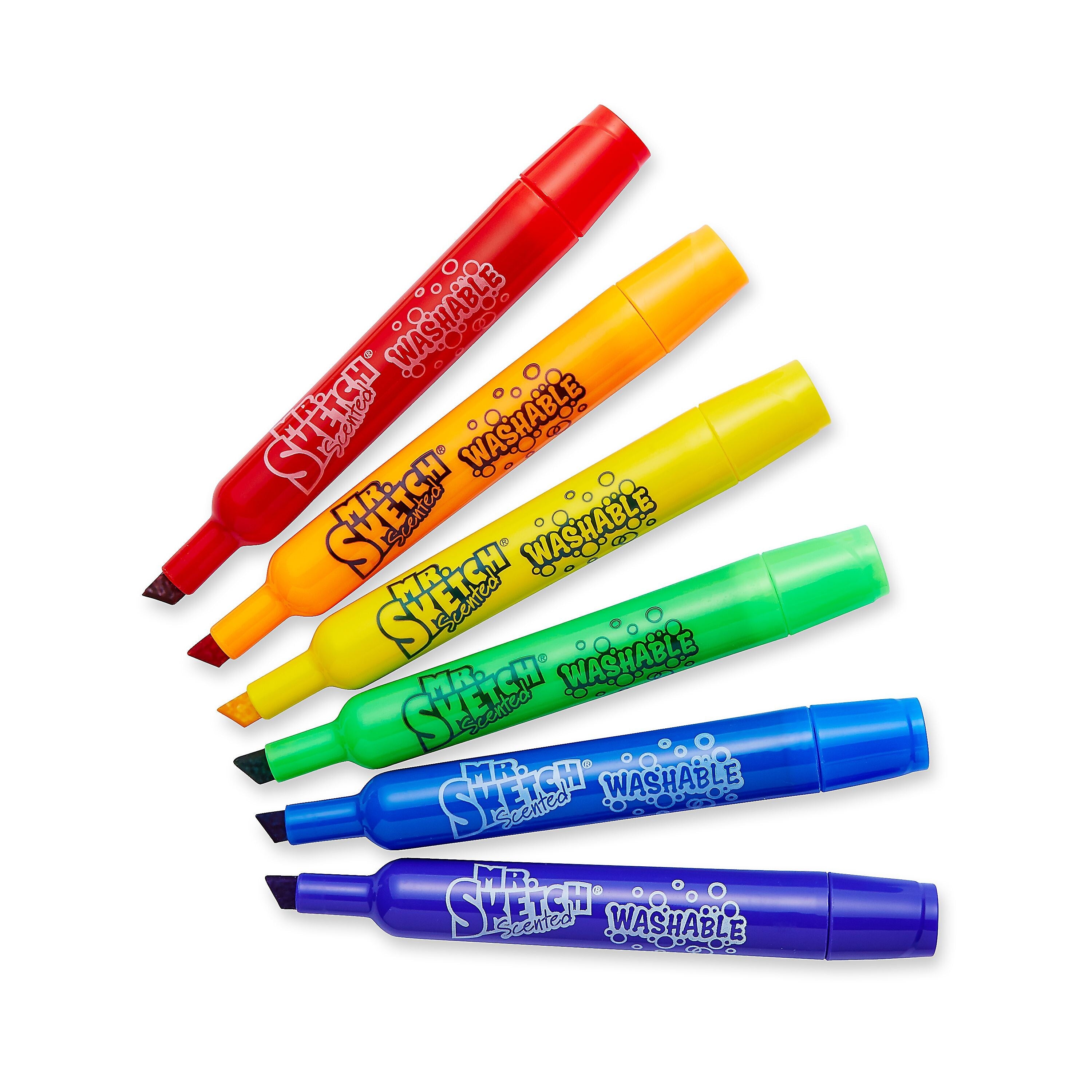 Sanford® Mr. Sketch Chisel Point Scented Washable Marker, Assorted, 6/Pack