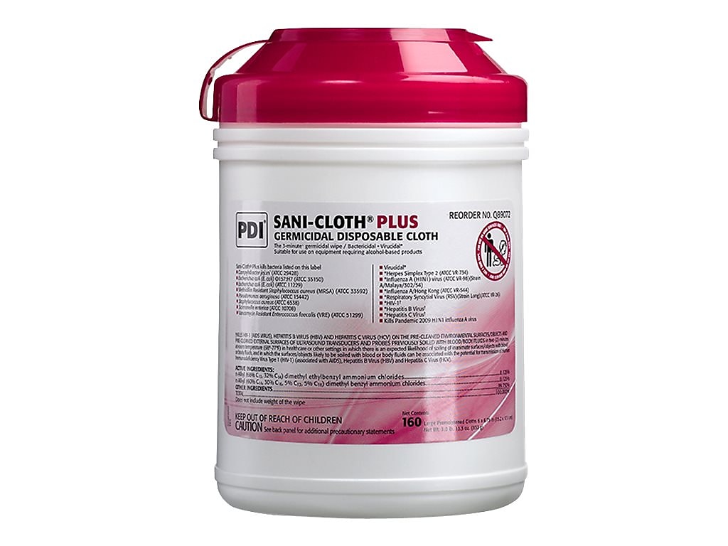 Sani-Cloth Plus Disinfecting Wipes, 160 Wipes/Container, 160/Pack