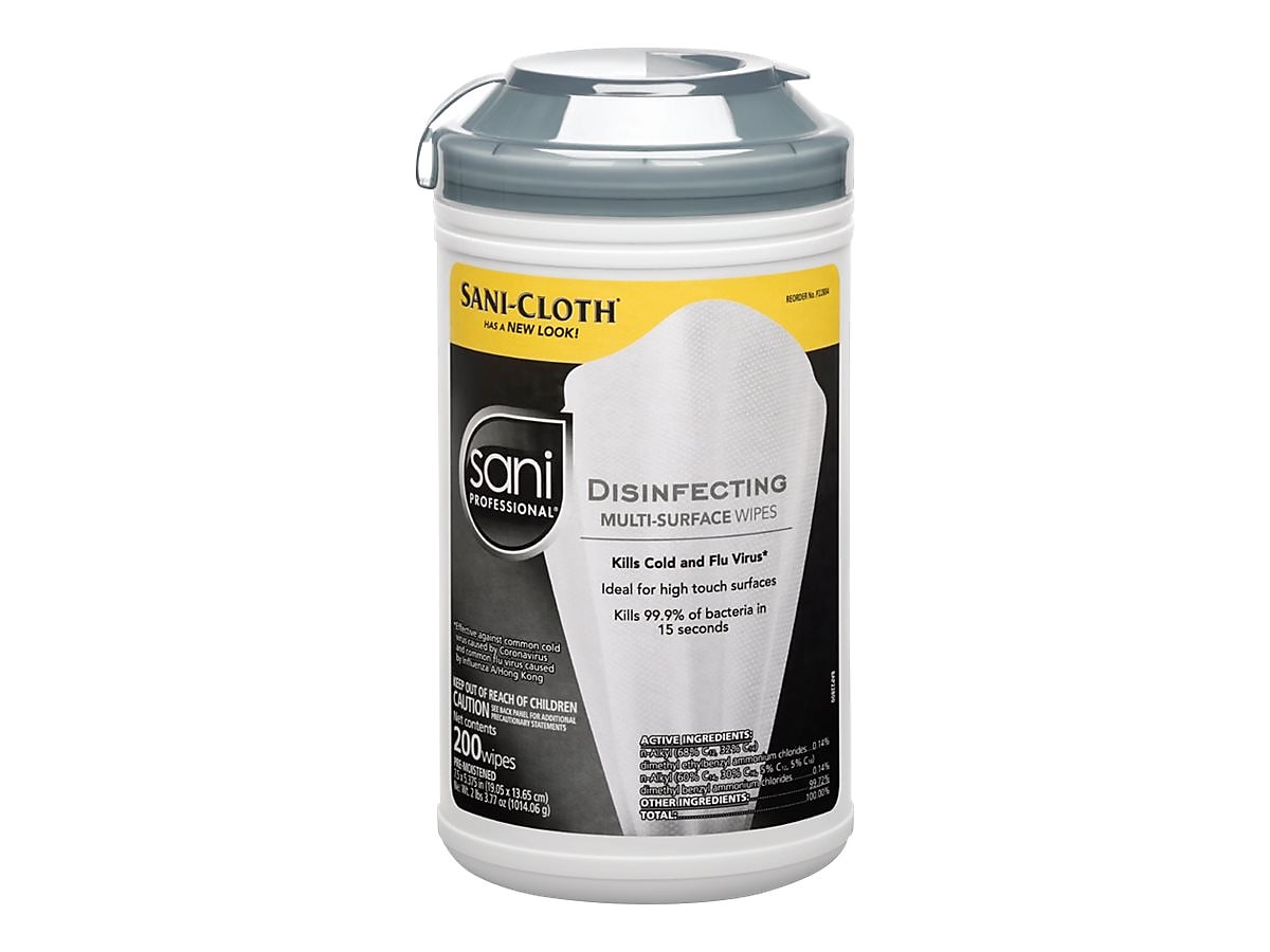 Sani-Cloth Professional Disinfecting Wipes, 200 Wipes/Container, 200/Pack