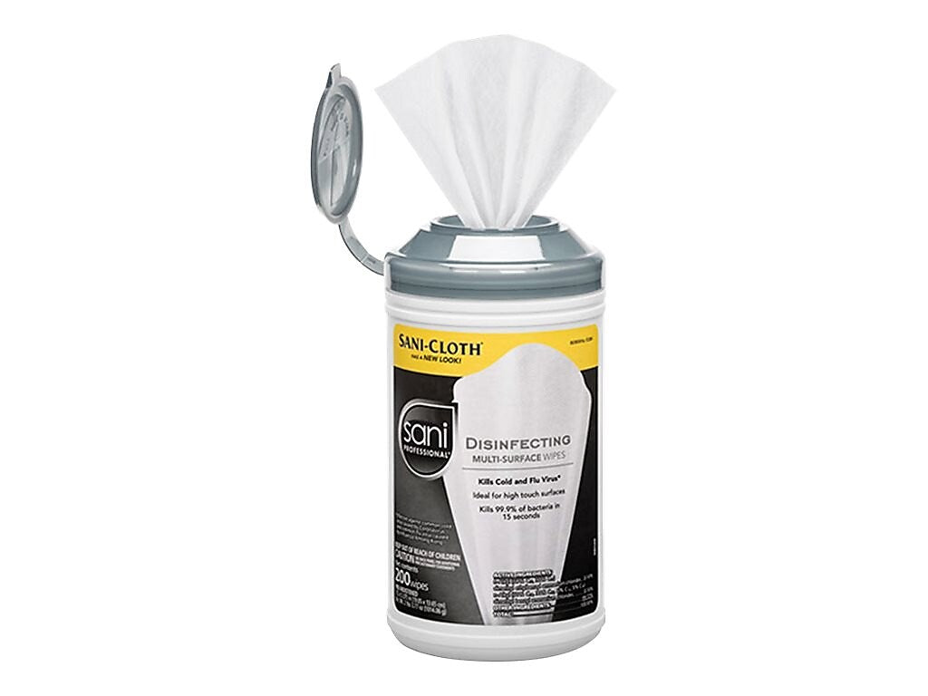 Sani-Cloth Professional Disinfecting Wipes, 200 Wipes/Container, 200/Pack