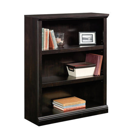 Sauder Select Collection 44"H 3-Shelf Bookcase, Estate Black