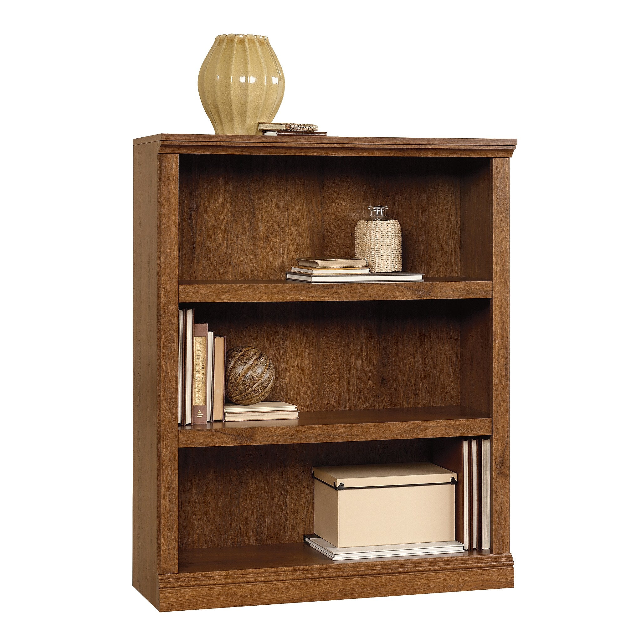 Sauder Select Collection 44"H 3-Shelf Bookcase, Oiled Oak