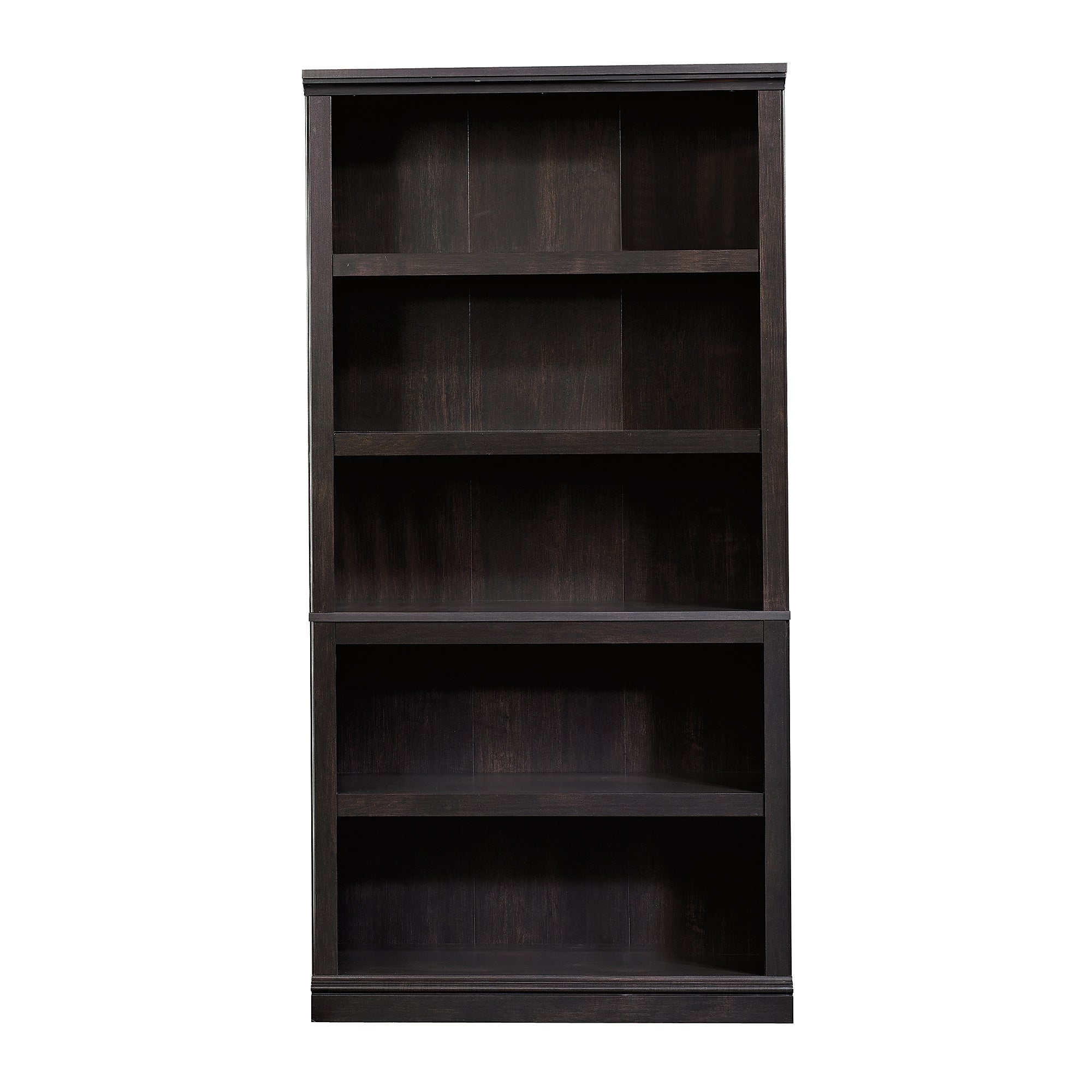 Sauder Select Collection 70"H 5-Shelf Bookcase, Estate Black