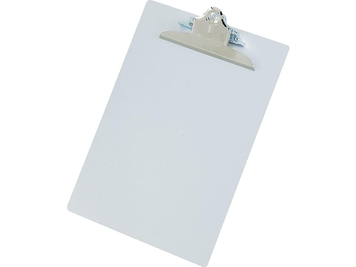 Saunders Aluminum Clipboard, Letter Size, Silver