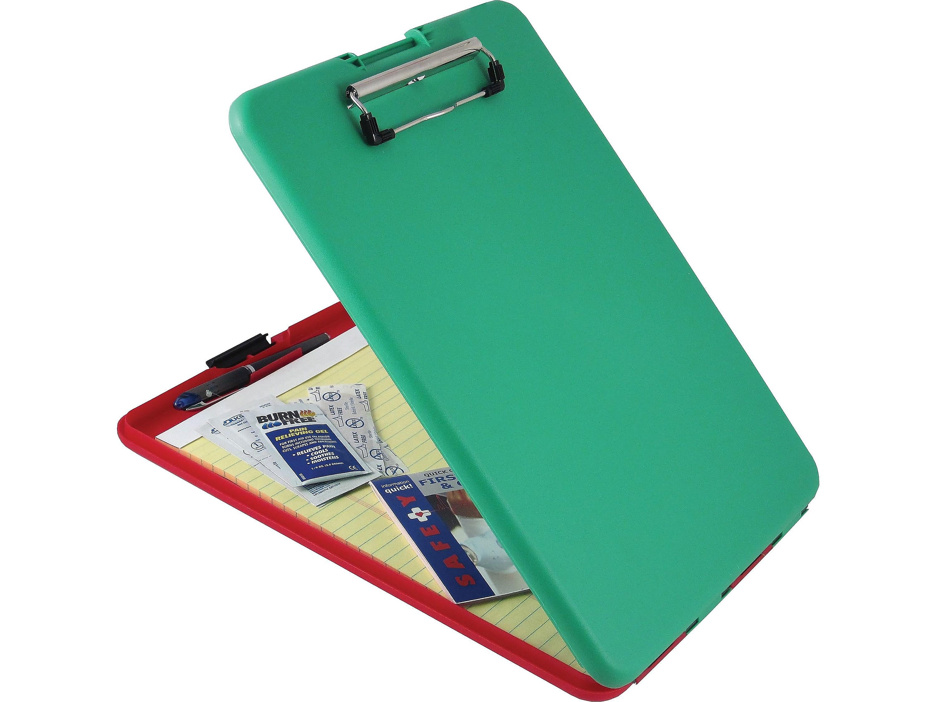 Saunders Show2Know Plastic Storage Clipboard, Red/Green