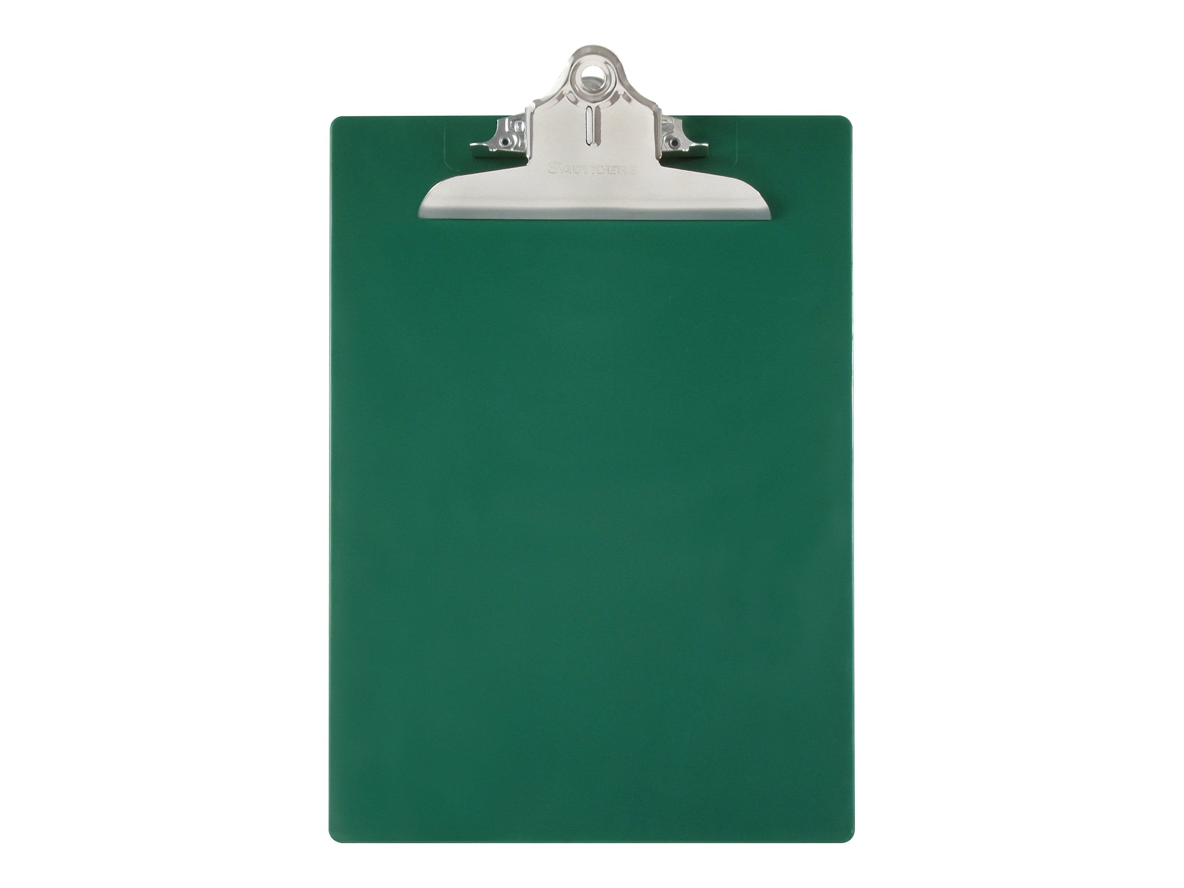 Saunders US-Works Plastic Clipboard, Letter Size, Green